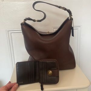 Coach Shoulder Bag w/ Matching Wallet